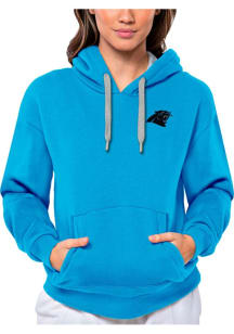 Antigua Carolina Panthers Womens Blue Victory Hooded Sweatshirt