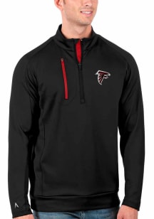 Antigua Atlanta Falcons Mens Black Generation Long Sleeve Qtr Zip Pullover