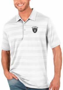 Antigua Las Vegas Raiders Mens White Compass Short Sleeve Polo