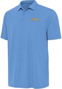 Antigua Los Angeles Chargers Mens Blue Era Short Sleeve Polo