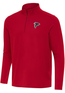 Antigua Atlanta Falcons Mens Red Intent Long Sleeve Qtr Zip Pullover