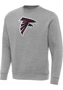 Antigua Atlanta Falcons Mens Grey Full Front Victory Big and Tall Crew Sweatshirt