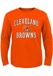 Cleveland Browns Toddler Orange #1 Design Long Sleeve T-Shirt