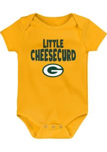 Green Bay Packers Baby Gold Cheesecurd Short Sleeve One Piece