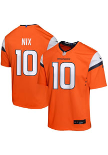 Bo Nix Denver Broncos Youth Orange Nike Replica Football Jersey