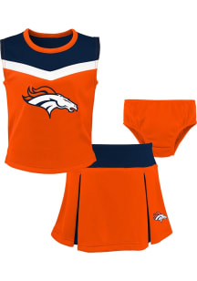 Denver Broncos Girls Orange Spirit Cheer Cheer Set