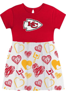 Kansas City Chiefs Toddler Girls Red All Heart Short Sleeve Dresses