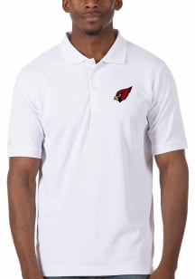 Antigua Arizona Cardinals Mens White Legacy Pique Short Sleeve Polo