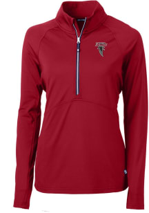 Cutter and Buck Atlanta Falcons Womens Cardinal Historic Adapt Eco Qtr Zip