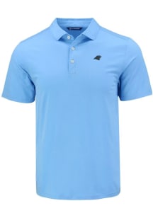 Cutter and Buck Carolina Panthers Mens Light Blue Coastline Eco Short Sleeve Polo