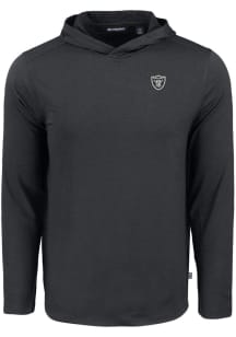 Cutter and Buck Las Vegas Raiders Mens Black Mono Coastline Eco Long Sleeve Hoodie