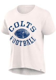 Indianapolis Colts Womens White Football Home Short Sleeve T-Shirt