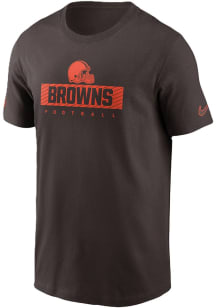 Nike Cleveland Browns Brown Sideline Team Issue Short Sleeve T Shirt