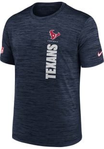 Nike Houston Texans Navy Blue Sideline Velocity Short Sleeve T Shirt