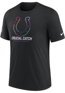 Nike Indianapolis Colts Black Crucial Catch Design Short Sleeve Fashion T Shirt