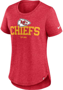 Nike Kansas City Chiefs Womens Red Blitz Triblend Short Sleeve T-Shirt