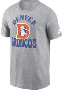 Nike Denver Broncos Grey Team Name Short Sleeve T Shirt