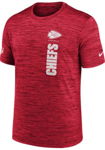 Nike Kansas City Chiefs Red Sideline Velocity Short Sleeve T Shirt