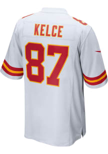 Travis Kelce   Kansas City Chiefs White Road Game Football Jersey