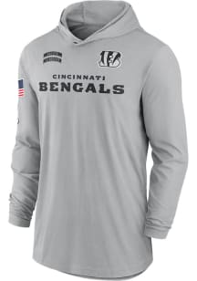 Nike Cincinnati Bengals Mens Grey Salute to Service Long Sleeve Hoodie