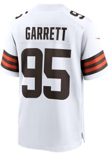 Myles Garrett  Nike Cleveland Browns White Away Game Football Jersey