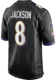 Lamar Jackson   Baltimore Ravens Black Alternate Game Football Jersey