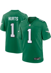 Jalen Hurts   Philadelphia Eagles Kelly Green Game Football Jersey