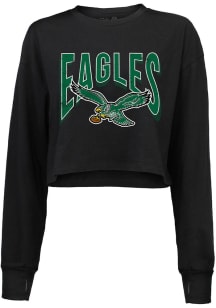 Philadelphia Eagles Womens Black Minerva LS Tee