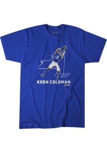 Keon Coleman Buffalo Bills Blue State Outline Short Sleeve Fashion Player T Shirt