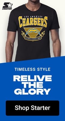 Timeless Style | Relive the Glory | Shop Los Angeles Chargers Starter Gear