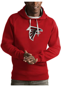 Antigua Atlanta Falcons Mens Red Full Front Victory Long Sleeve Hoodie