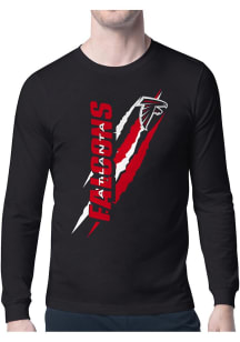 Starter Atlanta Falcons Black Color Scratch Long Sleeve T Shirt