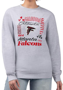 4Her Atlanta Falcons Womens Grey Collage Crew Sweatshirt