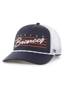 47 Denver Broncos Downburst Mesh Hitch Adjustable Hat - Navy Blue