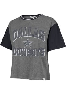 47 Dallas Cowboys Womens Grey Clubhouse Ziggy Short Sleeve T-Shirt