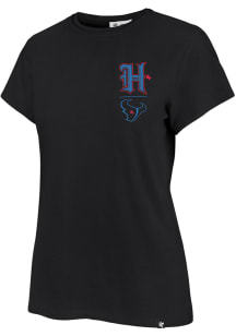 47 Houston Texans Womens Black Frankie Short Sleeve T-Shirt