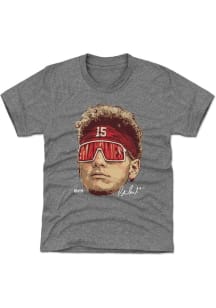 Patrick Mahomes Kansas City Chiefs Youth Grey Sunglasses Player Tee