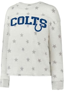 Indianapolis Colts Womens White Agenda Star Crew Sweatshirt