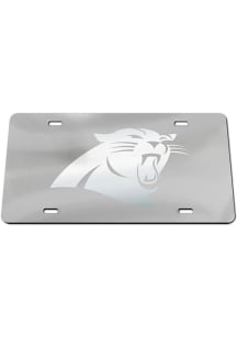 Carolina Panthers Silver Logo Car Accessory License Plate