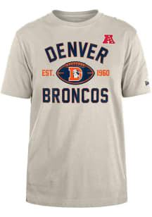 New Era Denver Broncos Tan 3rd Down Historic Short Sleeve T Shirt