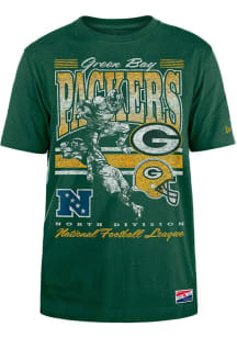 New Era Green Bay Packers Green Throwback Design Short Sleeve T Shirt