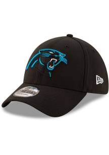 New Era Carolina Panthers Mens Black Team Classic 39THIRTY Iconic Flex Hat