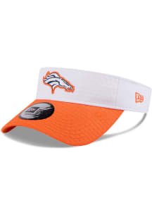 New Era Denver Broncos Mens White 2024 Training Camp Adjustable Visor