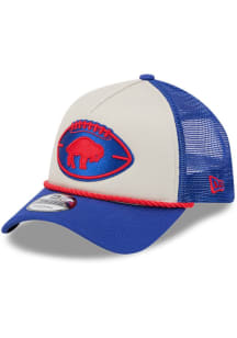 New Era Buffalo Bills Ivory 2024 Sideline Historic A Frame JR 9FORTY Youth Adjustable Hat