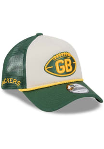 New Era Green Bay Packers 2024 Sideline Historic A Frame 9FORTY Adjustable Hat - Grey