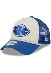 New Era Indianapolis Colts 2024 Sideline Historic A Frame 9FORTY Adjustable Hat - Grey