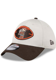 New Era Cleveland Browns Mens Grey 2024 Sideline Historic 39THIRTY Flex Hat