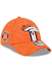 New Era Denver Broncos Mens Orange 2024 Sideline OTC 39THIRTY Flex Hat