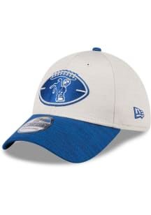 New Era Indianapolis Colts Mens Grey 2024 Sideline Historic 39THIRTY Flex Hat