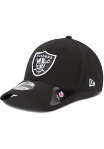 New Era Las Vegas Raiders Mens Black Team Classic 39THIRTY Flex Hat